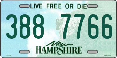 NH license plate 3887766