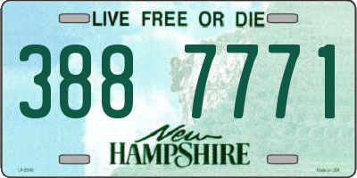 NH license plate 3887771