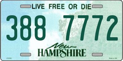 NH license plate 3887772