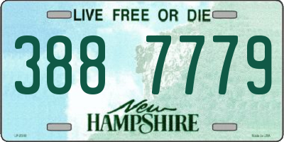 NH license plate 3887779