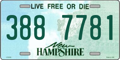 NH license plate 3887781