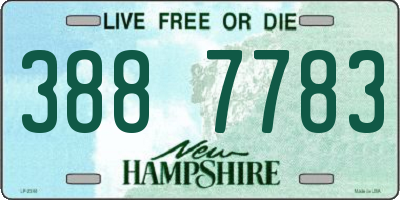 NH license plate 3887783