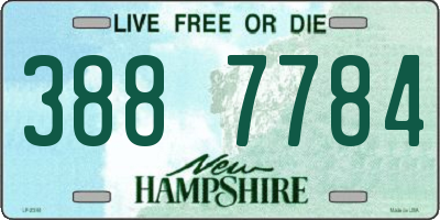 NH license plate 3887784