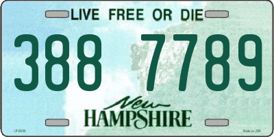 NH license plate 3887789
