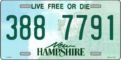 NH license plate 3887791