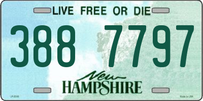 NH license plate 3887797