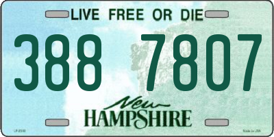 NH license plate 3887807