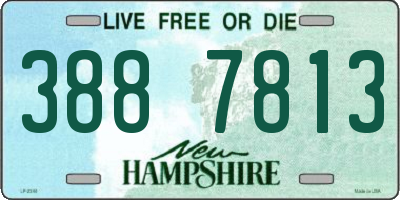 NH license plate 3887813