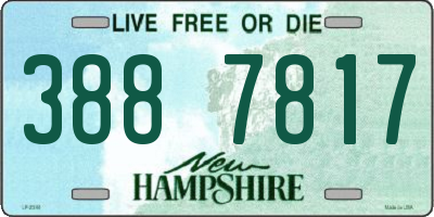 NH license plate 3887817