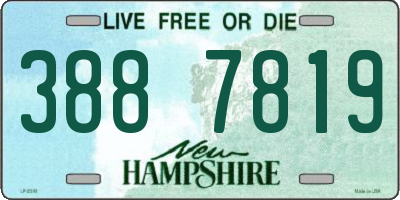 NH license plate 3887819