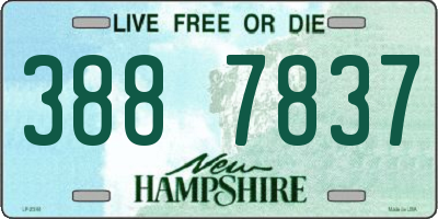 NH license plate 3887837