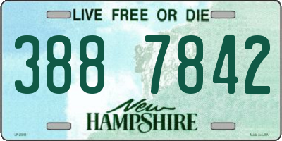 NH license plate 3887842