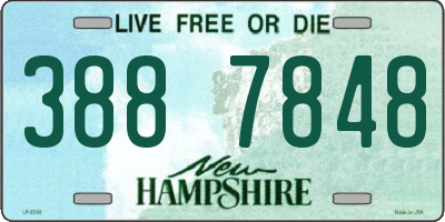 NH license plate 3887848