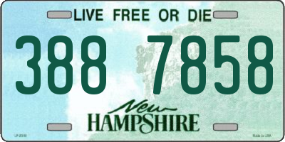 NH license plate 3887858