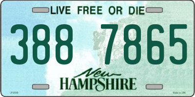 NH license plate 3887865