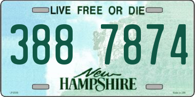 NH license plate 3887874