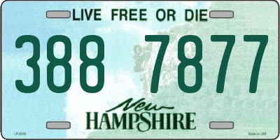 NH license plate 3887877
