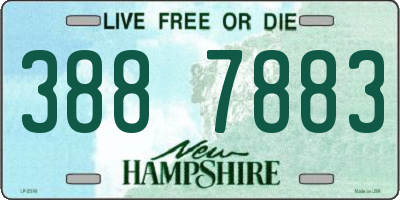 NH license plate 3887883