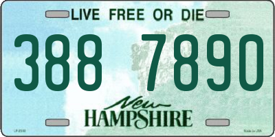 NH license plate 3887890