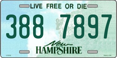 NH license plate 3887897