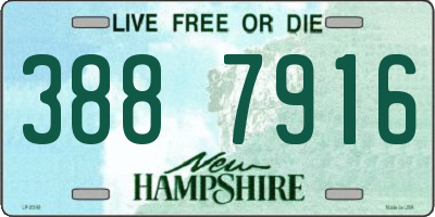 NH license plate 3887916