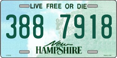 NH license plate 3887918