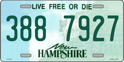 NH license plate 3887927
