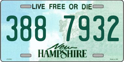 NH license plate 3887932