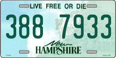 NH license plate 3887933