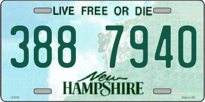 NH license plate 3887940