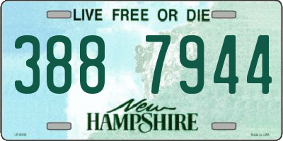 NH license plate 3887944