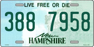 NH license plate 3887958