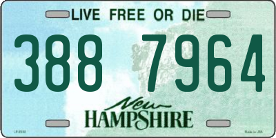 NH license plate 3887964
