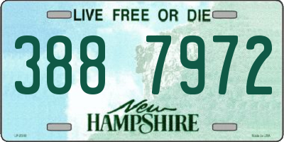 NH license plate 3887972