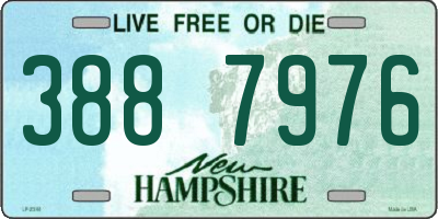 NH license plate 3887976