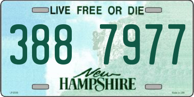 NH license plate 3887977