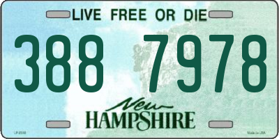NH license plate 3887978