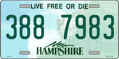 NH license plate 3887983