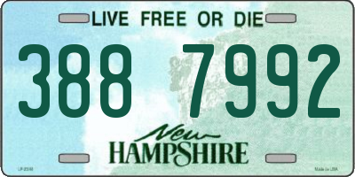 NH license plate 3887992