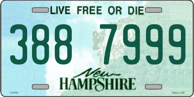 NH license plate 3887999
