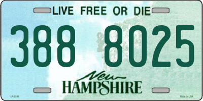 NH license plate 3888025