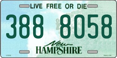 NH license plate 3888058