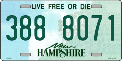 NH license plate 3888071