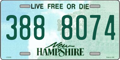 NH license plate 3888074