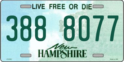 NH license plate 3888077