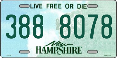 NH license plate 3888078