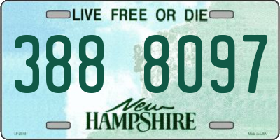 NH license plate 3888097