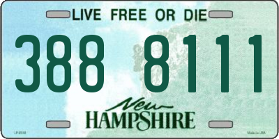 NH license plate 3888111