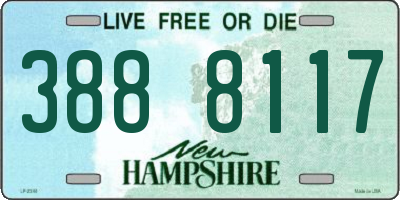 NH license plate 3888117
