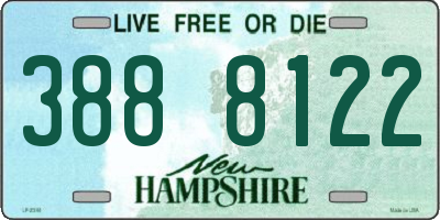 NH license plate 3888122